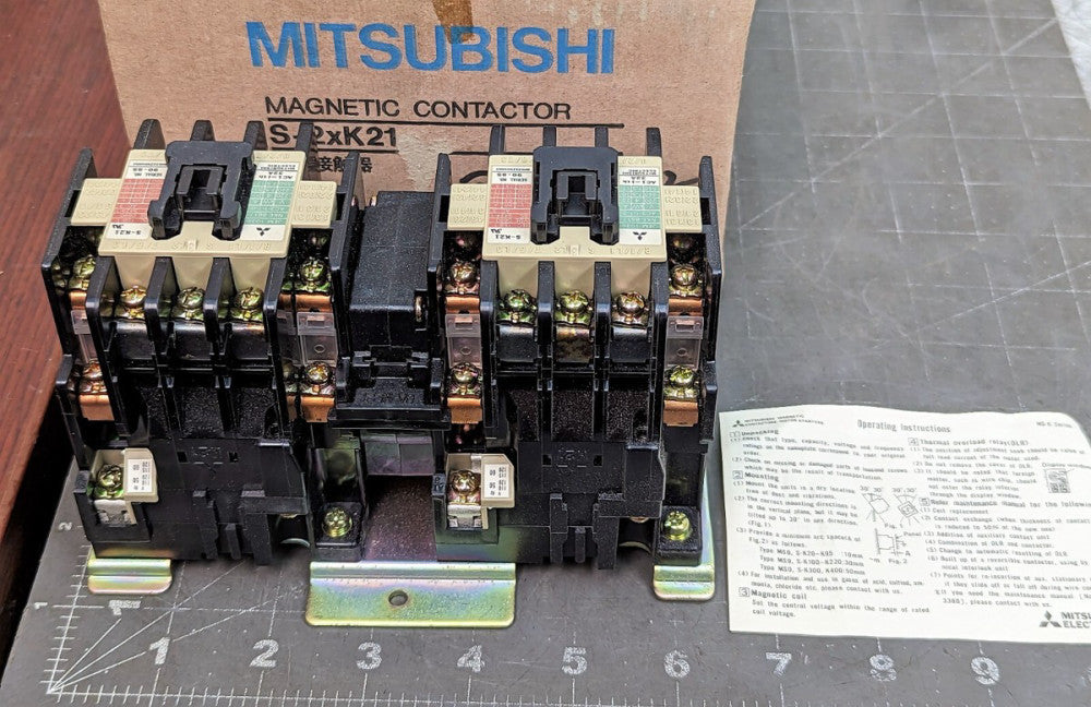 MITSUBISHI MSO-2xK21 / S-2Xk21 110-120VAC Reversing Contactor NEW [B3B4]
