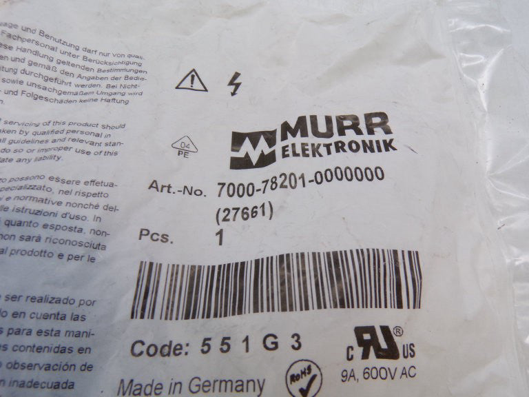 MURR ELEKTRONIK 7000-78201-0000000 CONNECTOR
