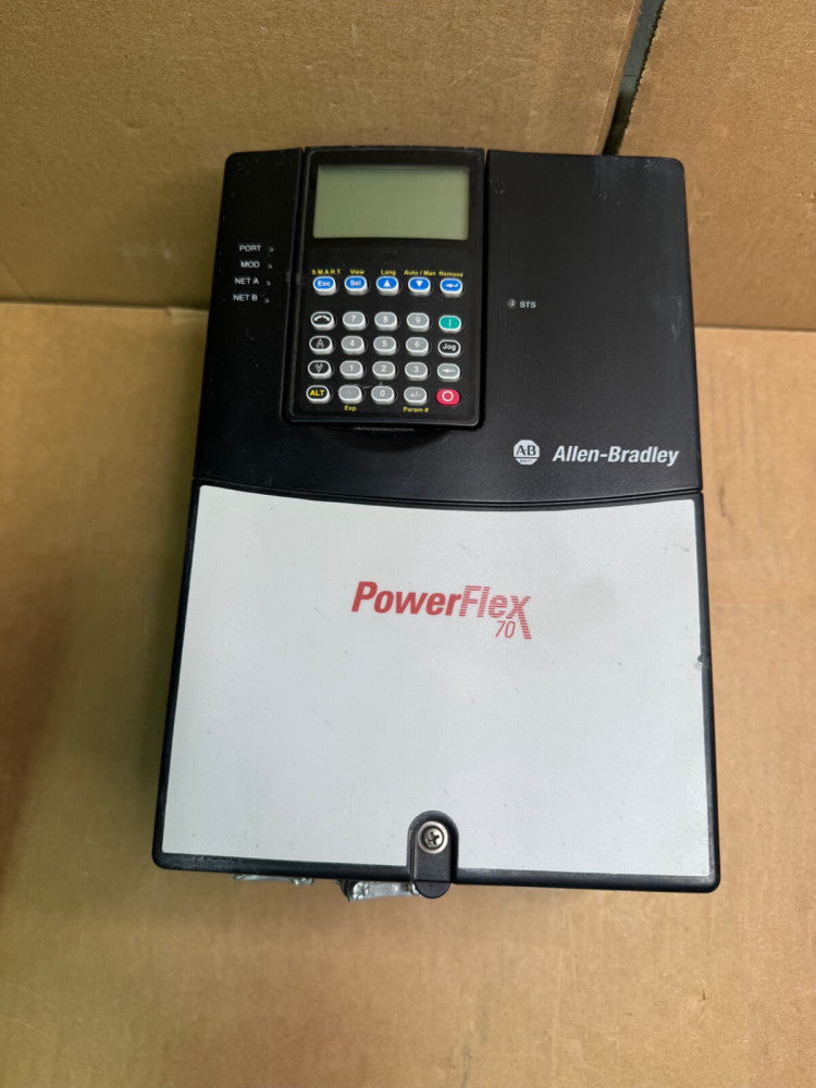 ALLEN BRADLEY 20AB015A3AYNANC0 POWERFLEX-70 AC DRIVE 5HP 240V XLNT USED TAKEOUT