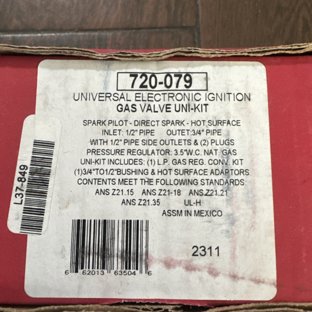 NEW Robertshaw 720-079 Furnace Electronic Ignition Gas Valve Fast Free Shipping!