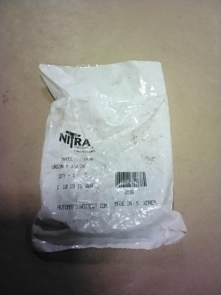Nitra Pneumatics UY38 Union Y 3/8", Pkg Of 1