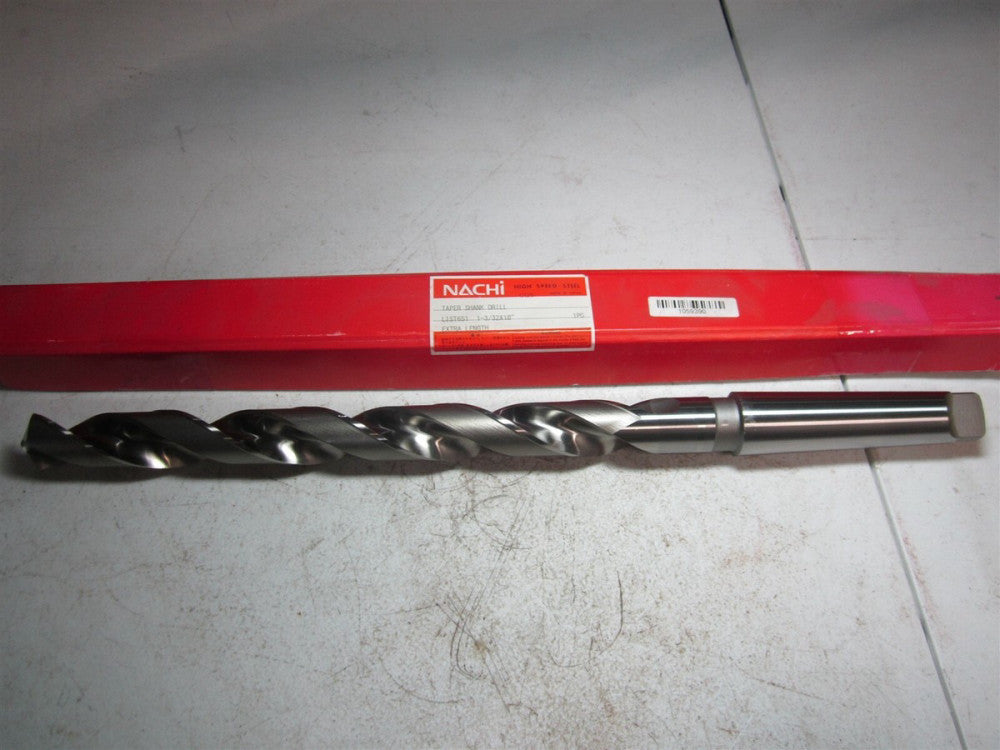 Nachi (1059390) 1-3/32" Size 4MT 118° 18" OAL High Speed Steel Taper Shank Drill