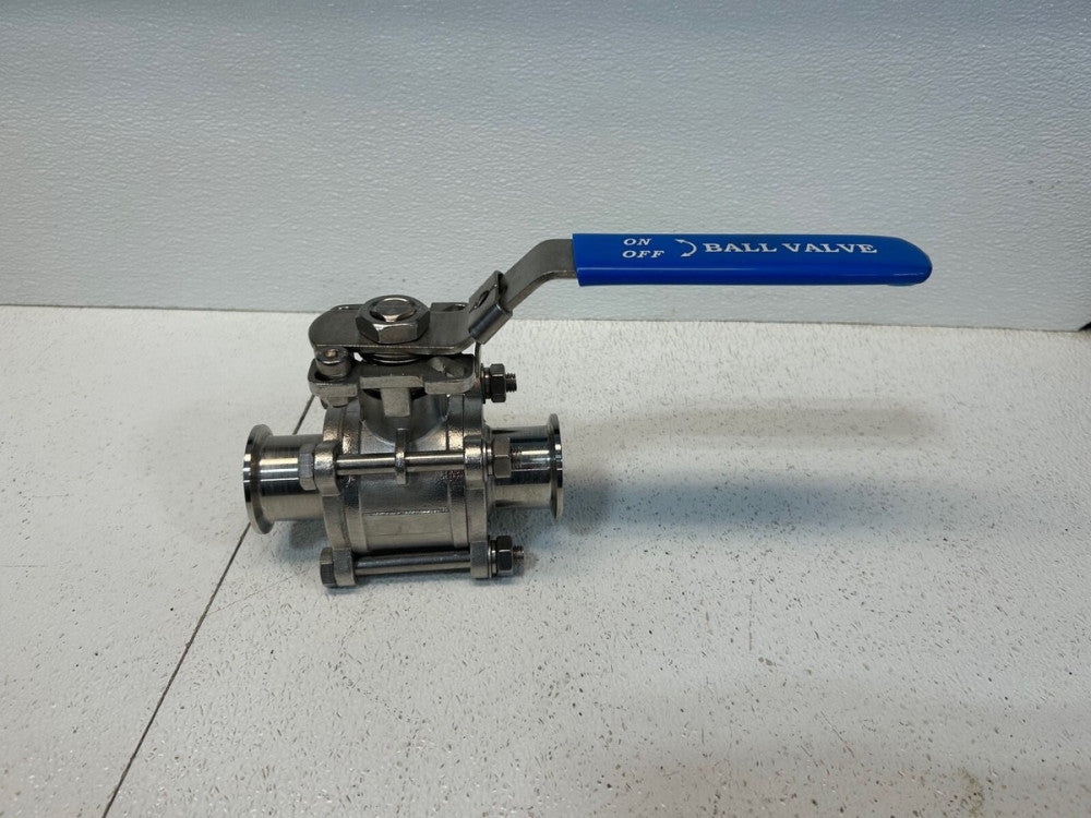 STEEL & O’BRIEN 1.1/2” 316 STAINLESS STEEL CLAMP END BALL VALVE 1000WOG (KB)