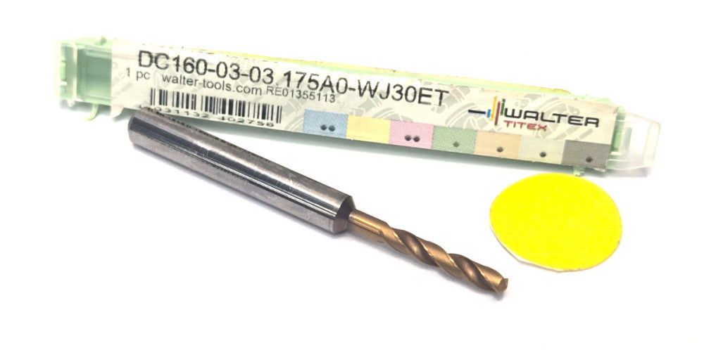 WALTER TITEX *DC160-03-03.175A0-WJ30ET* CARBIDE TWIST DRILL