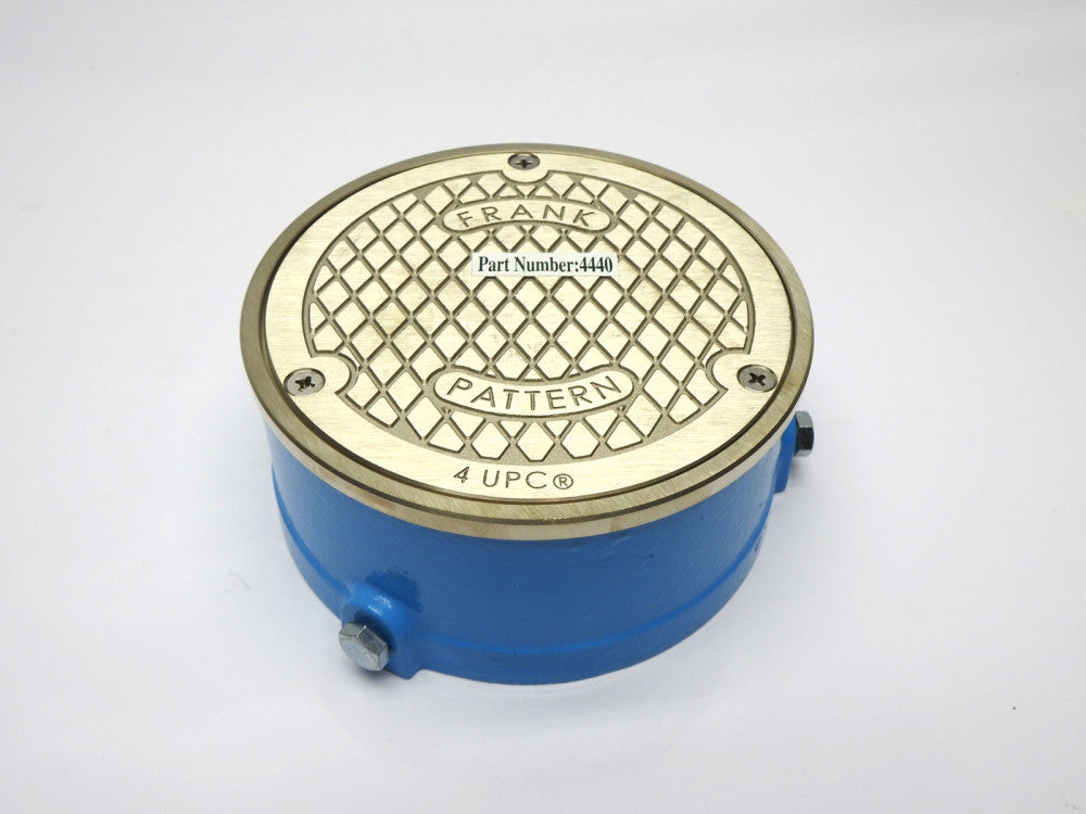 Frank Pattern 4440 3-4" No Hub Flush Floor Cleanout Cover Cast Iron - NEW!