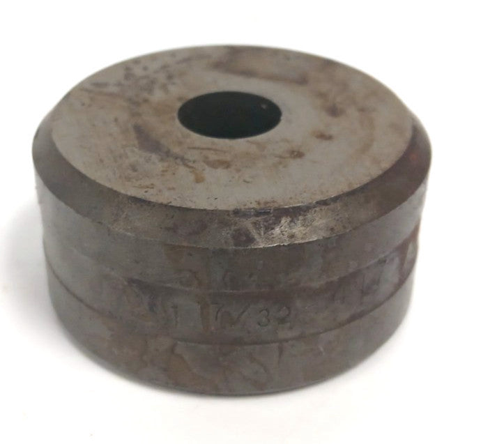 17/32 DIAMETER ROUND IRONWORKER DIE 417 HEAD DIA 1-13/16" HEAD HEIGHT 1-1/8"