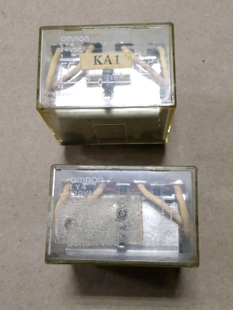 Omron LY4 10 Amp 110V Double-Pole Double Throw Relay 14-Blades F6