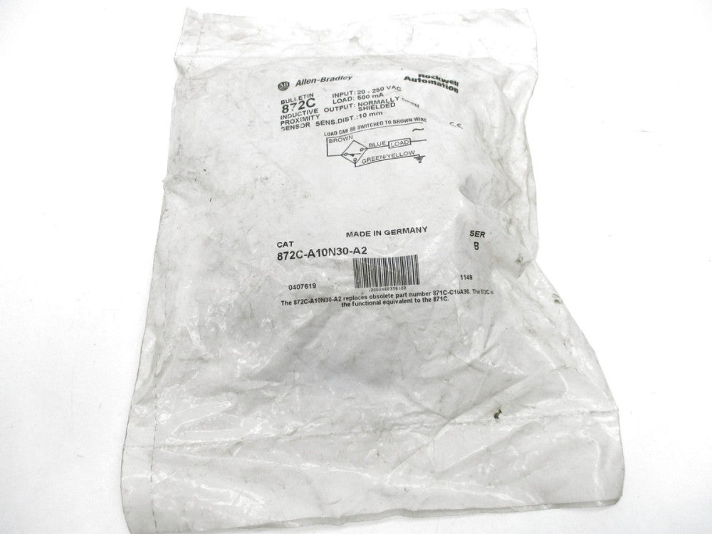 ALLEN BRADLEY 872C-A10N30-A2 SER. B 20-250VAC NSMP