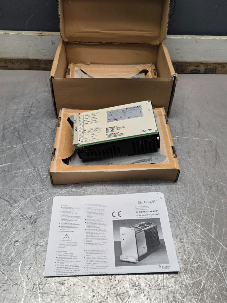 SCHROFF SEG 115 POWER SUPPLY 100-240VAC INPUT, 15V 8/4A OUTPUT, NEW IN BOX !!
