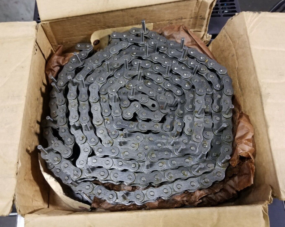 NEW HITACHI 3/4" PITCH SINGLE ROLLER CHAIN 60N 1/2" ROLLER 10 FOOT 275224