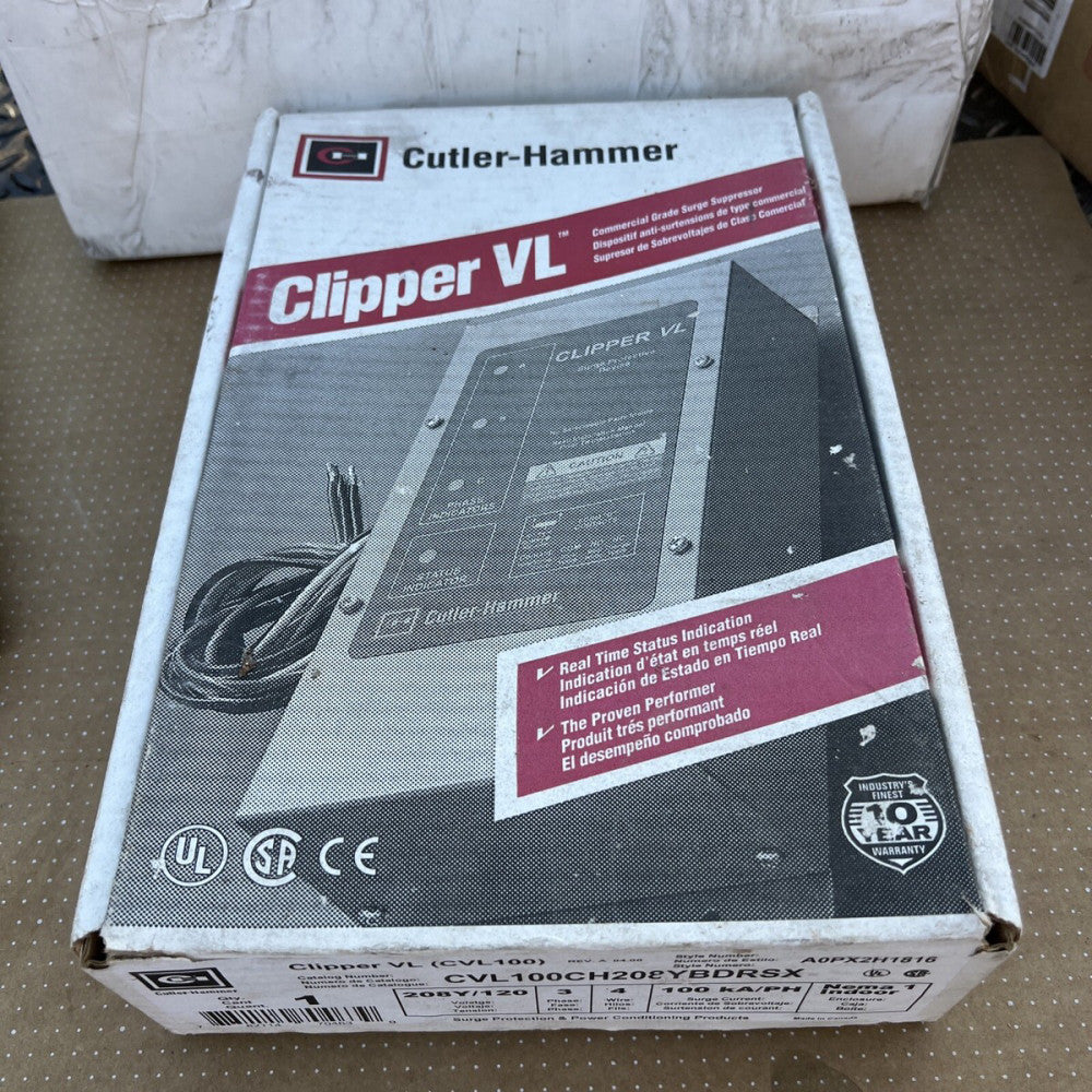 NIB Cutler Hammer Clipper VL CVL050CH208YBDRSX Surge Protector 1 Year Warranty