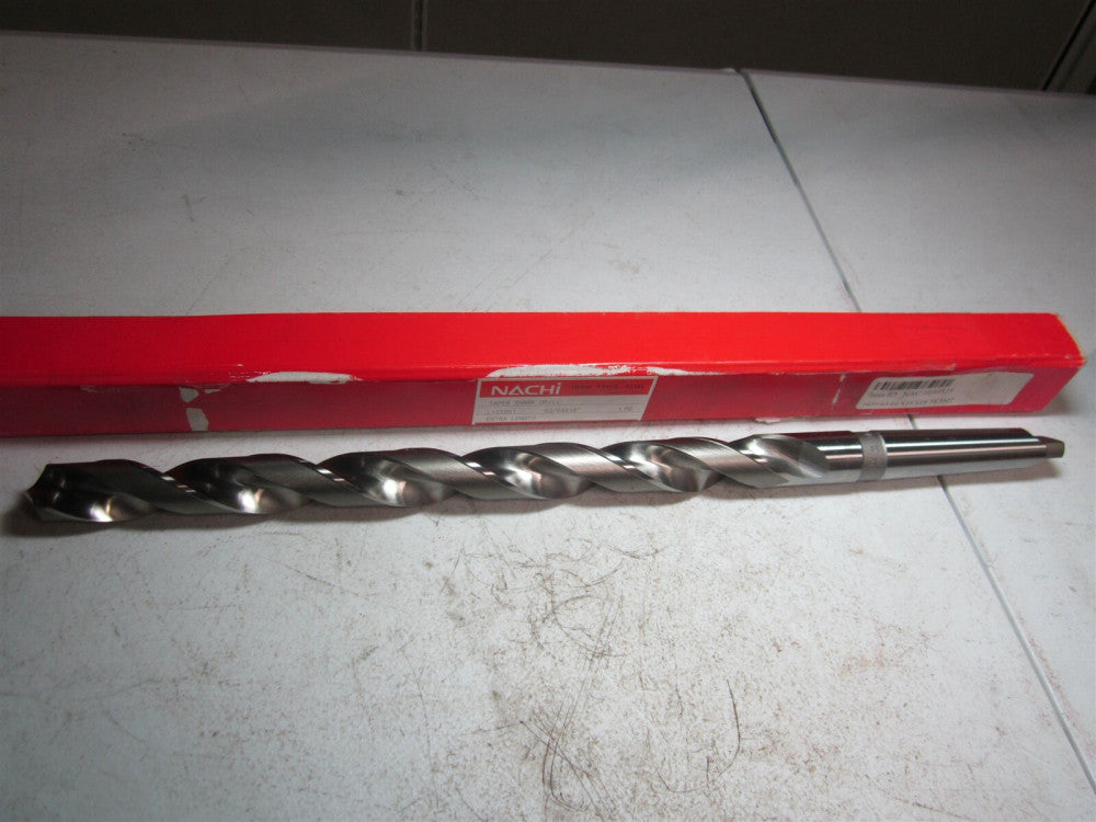 Nachi (1059325) 63/64" Size, 3MT 118° 18" OAL High Speed Steel Taper Shank Drill
