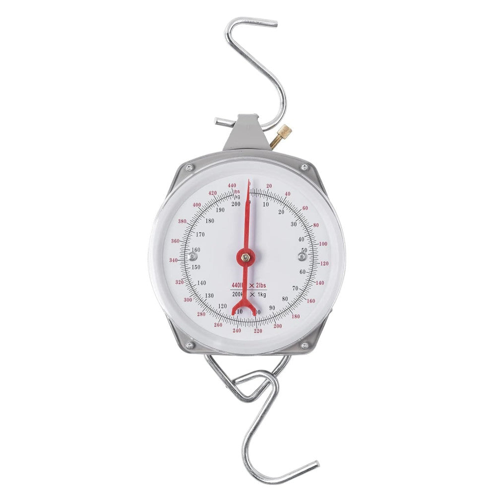 Mechanical Hanging Scales 440lb/200kg, High Accuracy A:440 pounds/200kg-Gray 