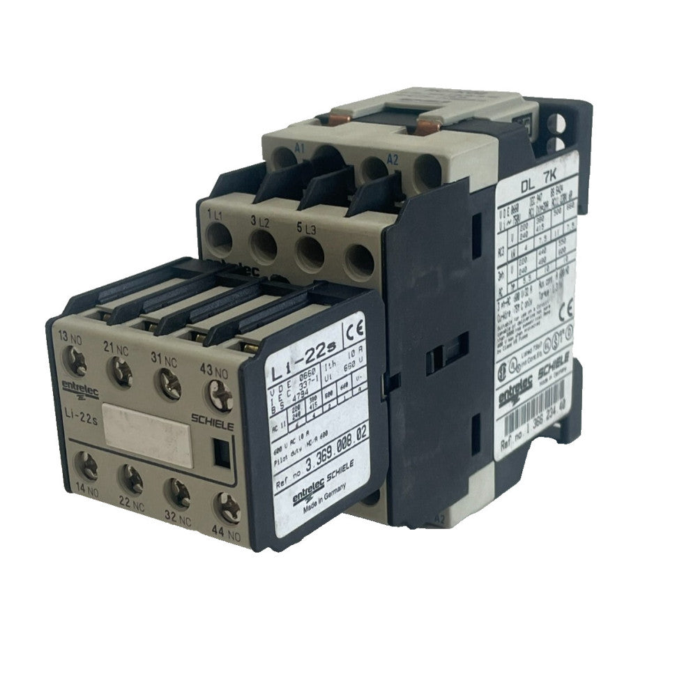 NEW ENTRELEC SCHIELE DL 7K / LI-22S CONTACTOR RC-KO2 DL7K LI22S