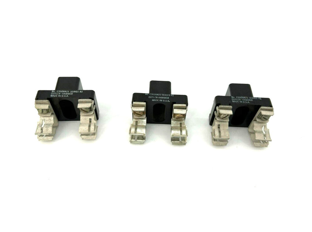 Lot of 3 New Eaton Cutler-Hammer C350BA21 Fuse Blocks, 30A, 250V, 1 Pole