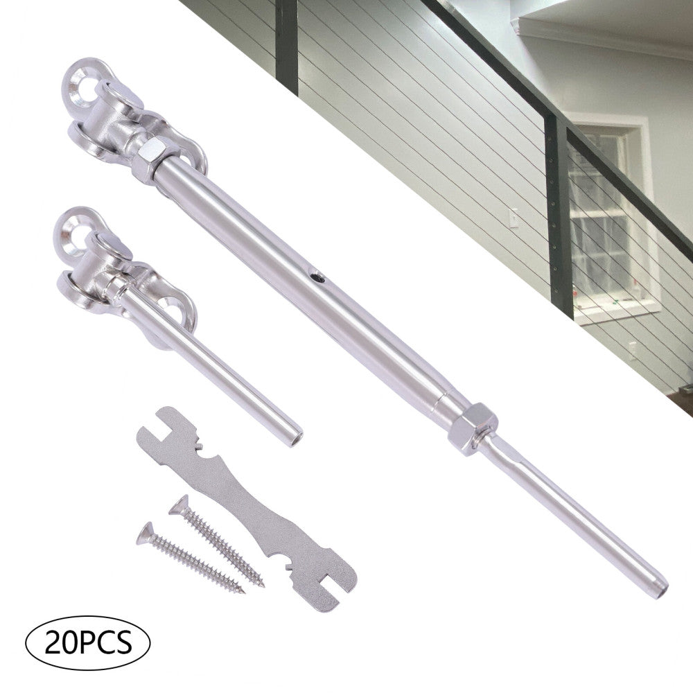 1/8" Cable Railing Kit Hardware Stainless Steel Cable Railing for Deck Stair USA