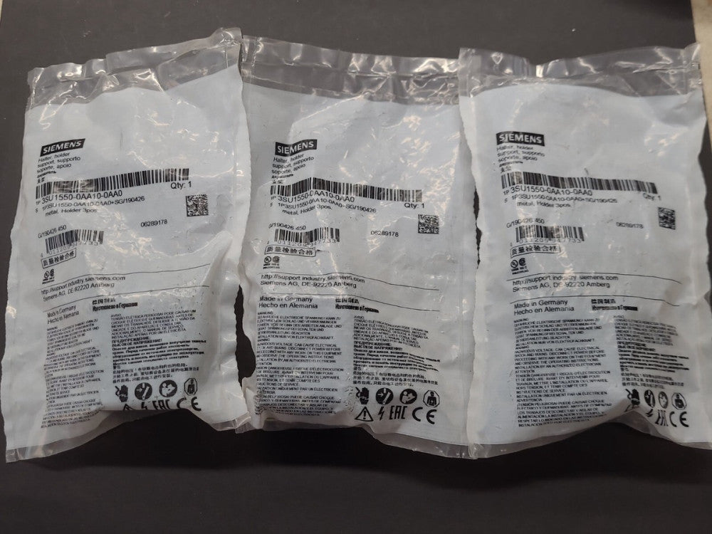 Lot Of 3 Siemens 3SU1550-0AA10-0AA0 Metal Switch Holders