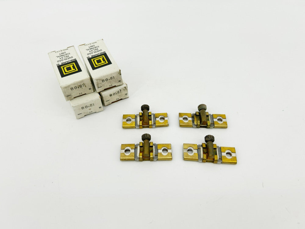 Lot of 4 New Square D B0.81 Overload Heaters