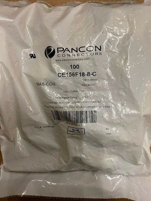 (100 Pack) Pancon CE156F18-8-C-WIRE-TO-BOARD CONNECTOR, RECEPTACLE, 1 ROW 