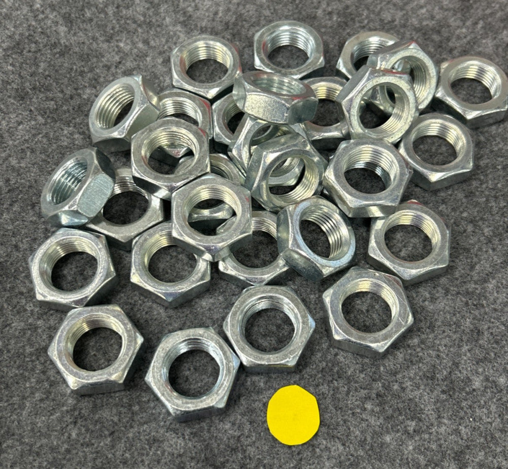 ZINC PLATED HEX JAM NUT 3/4" - 16  GRADE 2  LOT OF 35