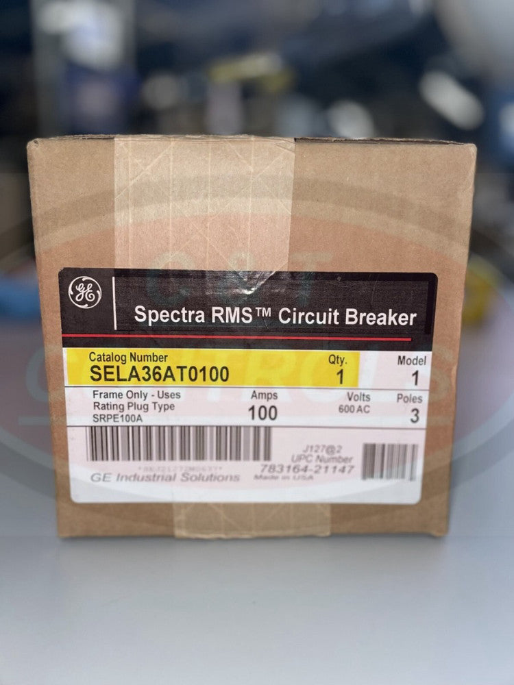 GE SELA36AT0100 3P 100A 600VAC Circuit Breaker New In Box USA Stock