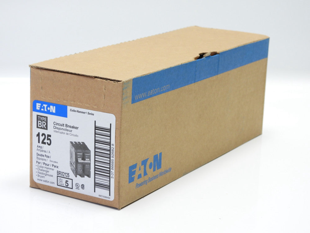 NEW (5-Pack) Eaton BRX2125 Circuit Breaker 65 kAIC Type BR 125A 2P 120/240V