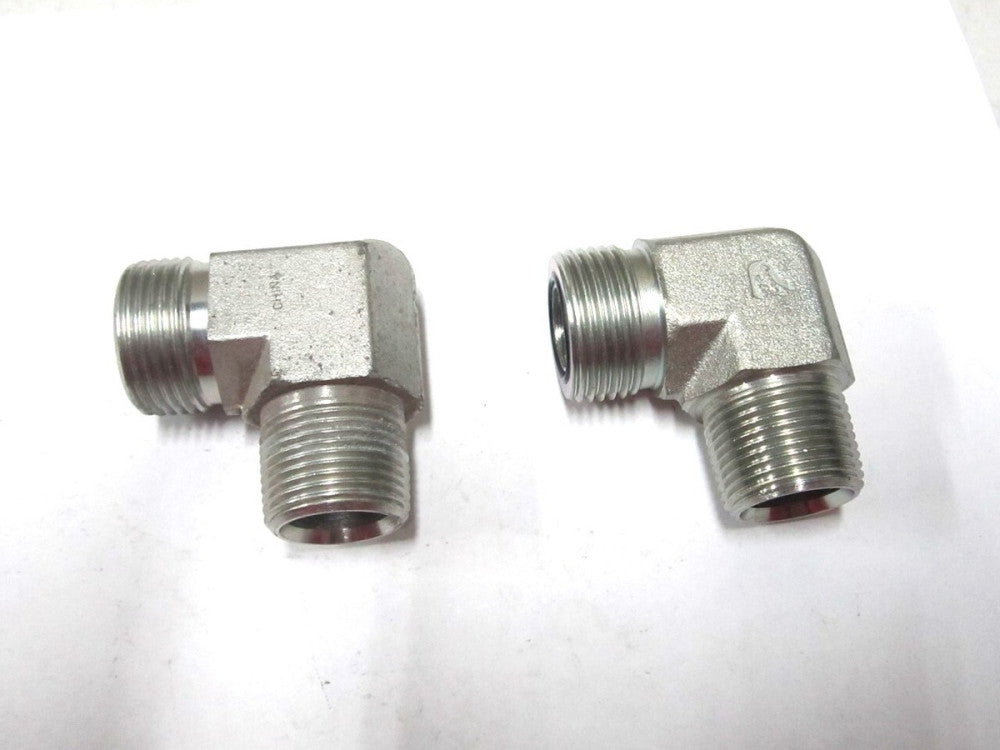 Brennan (2501-12-12) 3/4 Male JIC 37° JIC Flare x Pipe Rigid 90° Elbow - 2 QTY