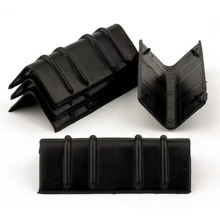 Zoro Select 4Fet9 Edge Protector,5 1/4 In,Blk,Pk200
