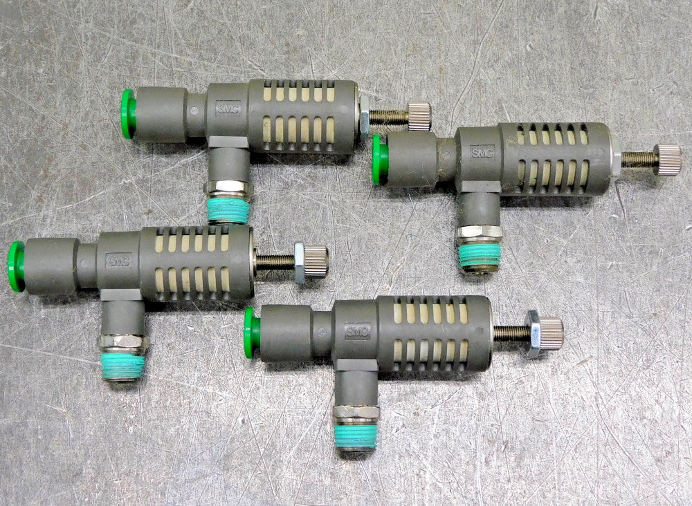 SMC ASV310F Speed Exhaust Control Valve 1/8" NPT Lot of Four (4)
