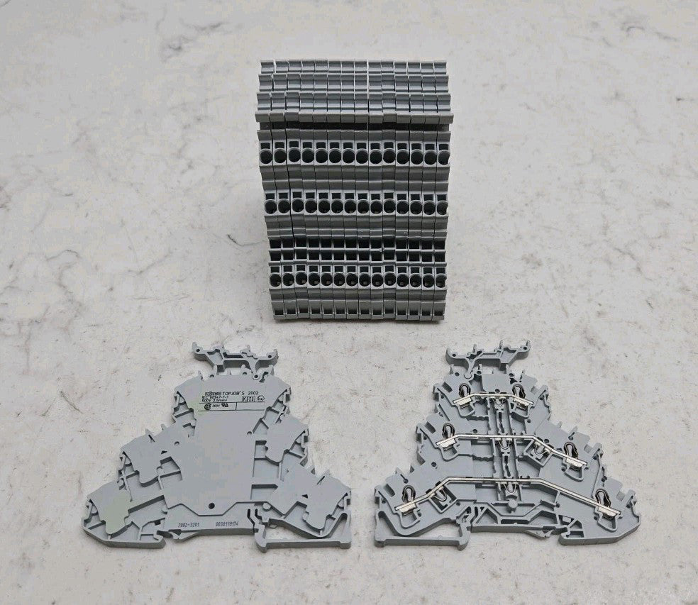 16 Pack Wago 2002-3201 TopJob Triple Deck Terminal Block 500V 24A  5.2mm New