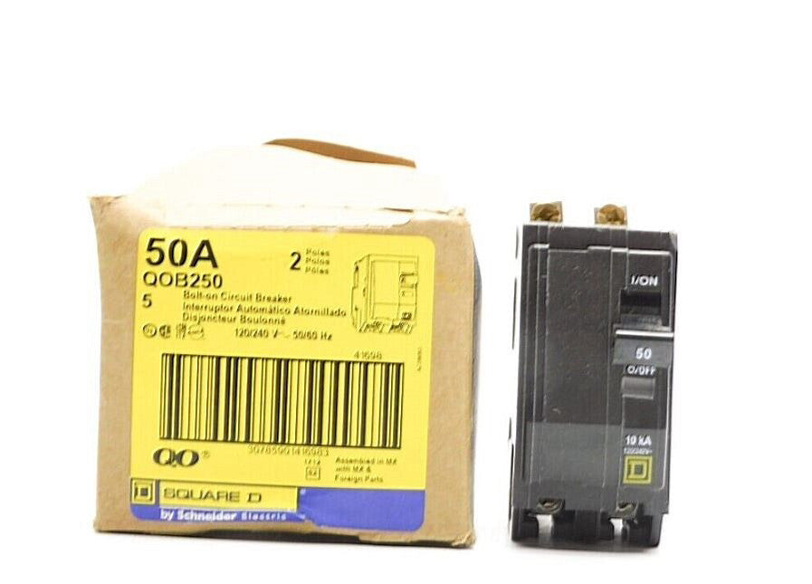 SQUARE-D - QOB250 - Bolt-On CIRCUIT BREAKER - 50A - 2P 120/240V 10kA (NEW)