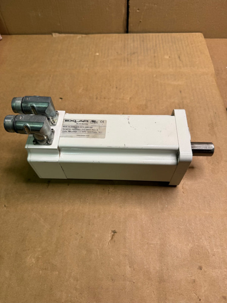 EXLAR SLG090-010-KIFS-AB8-268 SERVO MOTOR, 460-AMPS, 4000-RPM, USED! MAKE OFFER!