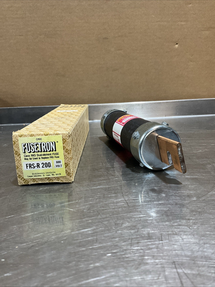 Bussmann Fusetron FRS-R-200 Amp Fuse 600V Class RK5 Nos Surplus