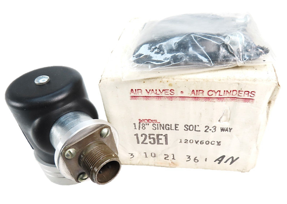 Humphrey 125E1-3-10-21-36  Solenoid Valve 120VAC Coil  0-125PSI NEW IN BOX