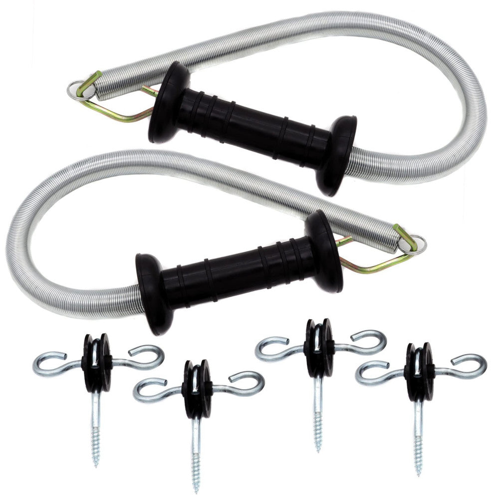 2 Set of Electric Fence Spring Gate Handles Kit, Electric Fence Handle Set wi...