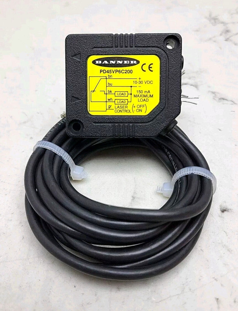 Banner PD45VP6C200 PicoDot Convergent Laser 10-30 Vdc 150mA Max Used