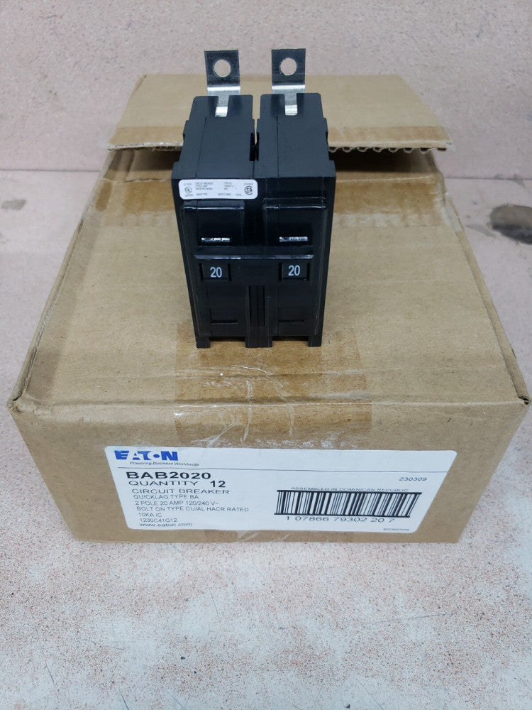 1 NEW Cutler-Hammer BAB2020 20A 120/240V Double Pole Bolt-On