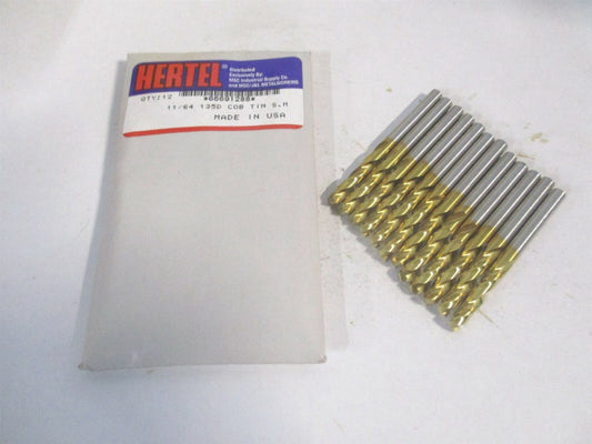 (66691288) 11/64 x 1-1/16 x 2-1/8 Cobalt Spiral Screw Machine Drill Bit - Qty 12