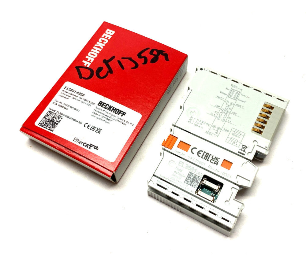 Beckhoff EL3681-0030 EtherCAT 1-Channel Analog Input Terminal, Multimeter 19-Bit