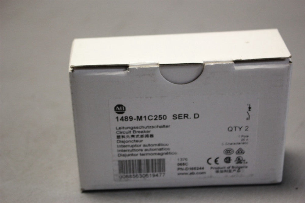 2 NEW ALLEN BRADLEY 25A CIRCUIT BREAKER 1489-M1C250 D