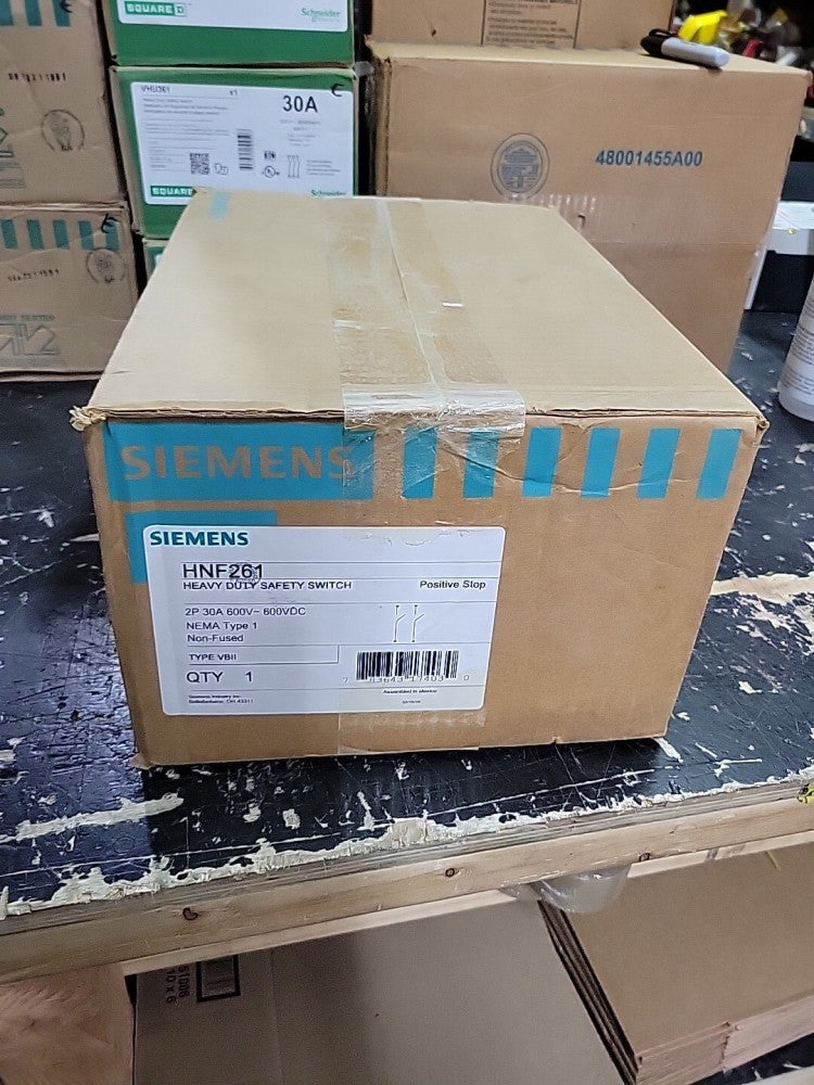 New Siemens HNF261 Heavy Duty Safety Switch, 30A, 600V, 2Pole