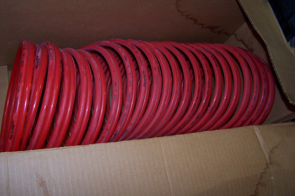 NEW NYCOIL HOIST TWIN COILED AIR LINE 75 Ft 3/8 Npt Male Swivel Both Ends 22650