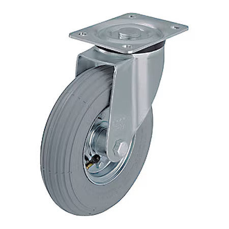 Zoro Select L-P 220R-Sg Pneumatic Caster,220 Lb. Load Rating