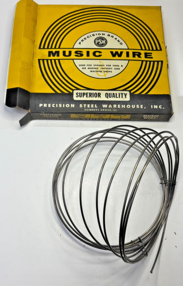 PRECISION BRAND MUSIC WIRE 21095 DIAMETER 0.095" APPROX 42' GAUGE #33