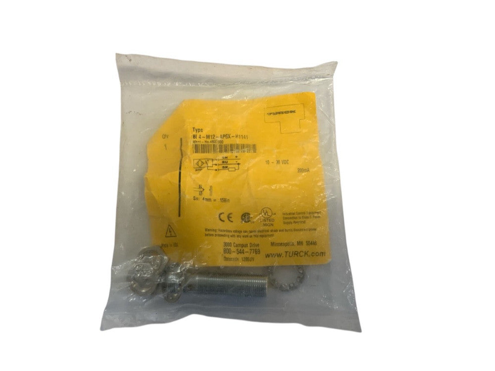 NEW TURCK BI4-M12-AP6X-H1141 PROXIMITY SENSOR 4607000 BI4M12AP6XH1141