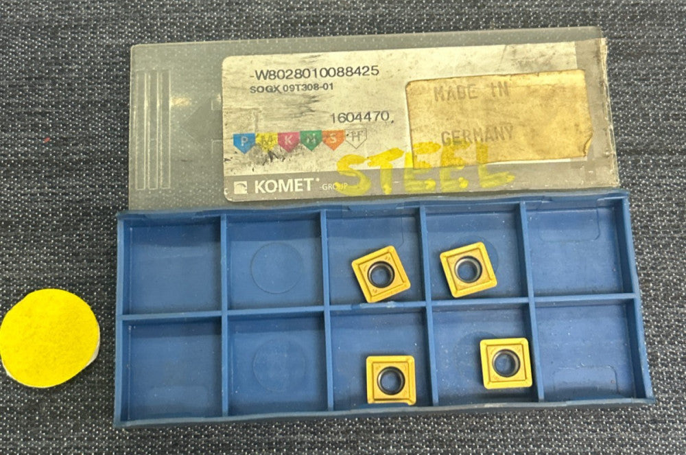 KOMET INDEXABLE DRILL INSERT SOGX 09T308-01  LOT OF 4