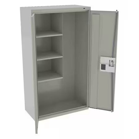 Tennsco Jan6618ellg Janitorial Storage Cabinet, 64 In H, 36 In W, 18 In D,