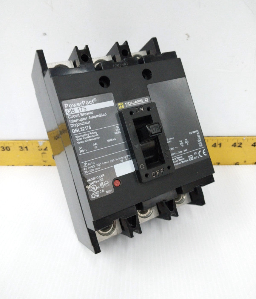 Square D 175 Amp Circuit Breaker 240 VAC 3 Pole  QBL32175