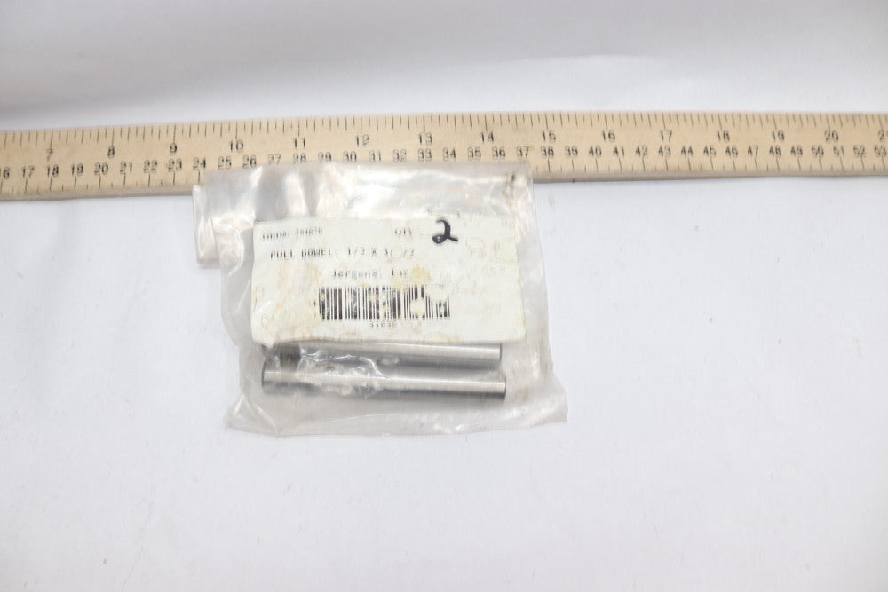 (2-Pk) Jergens Pull Dowel Standard Round Stainless Steel 1/2" X 3 1/2" 31636