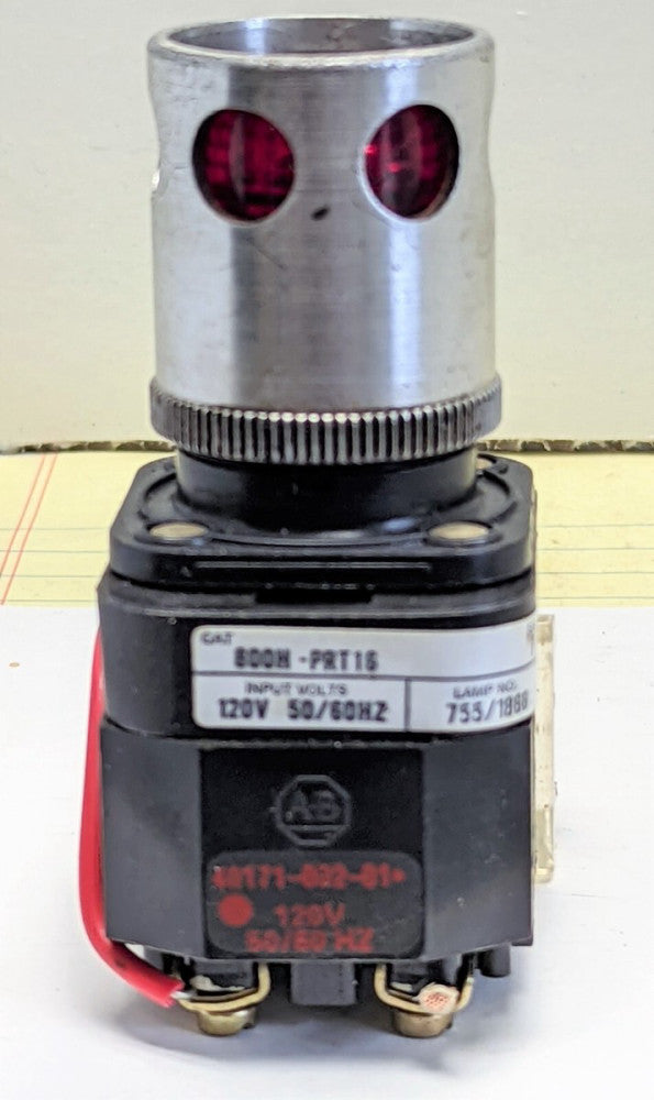 ALLEN-BRADLEY 800H-PRT16 RED ILLUMINATED PUSH BUTTON WORKING PULL [OF21] 